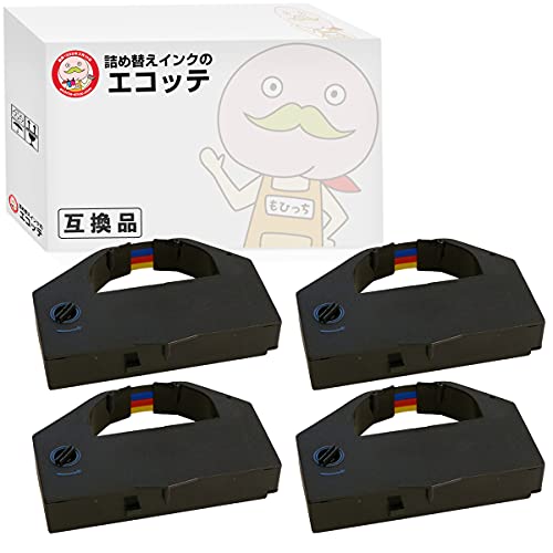 【国産汎用品 1年保証】 VP4000CRC対応 EPSON用 (エプソン互換) インクリボンカセット カラー 4個 ┃ エプソン インクリボンカセット VP4000CRC インクリボン ポイント消化 VP43KSM VP430NC4 VP430C4 VP4300NC7 VP4300N VP4300