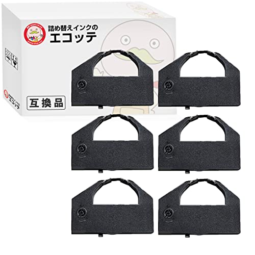 【国産汎用品 1年保証】 VP4300LRC対応 EPSON用 (エプソン互換) インクリボンカセット 黒 6個 ┃ エプソン インクリボンカセット VP4300LRC インクリボン ポイント消化 VP43KSM VP430NC4 VP430C4 VP4300NC7 VP4300N2A VP4300｜詰め替えインクのエコッテ