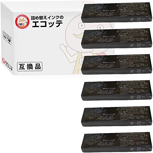YD-4100 YD-4400 サブリボン 黒 6個 MITSUBISHI ( 三菱電機 )用 ┃ インクリボン インク リボンカセット インクカートリッジ プリンターインク カセットリボン 互換 互換品 交換 プリンタ ドットプリンタ ドットインパクトプリンタ 熱転写プリンタ フィルム 補充イン|詰め替えインクのエコッテ