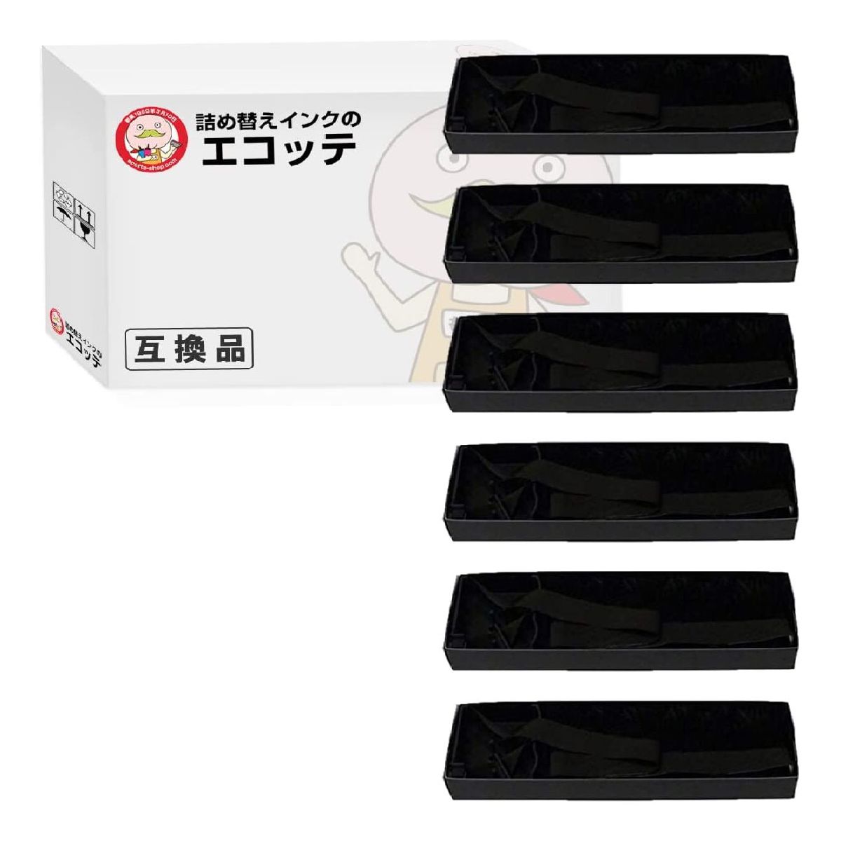 YD-4800 サブリボン 黒 6個 ITOCHU ( 伊藤忠 )用 ┃ インクリボン インク リボンカセット インクカートリッジ プリンターインク カセットリボン 互換 互換品 交換 プリンタ ドットプリンタ ドットインパクトプリンタ 熱転写プリンタ フィル