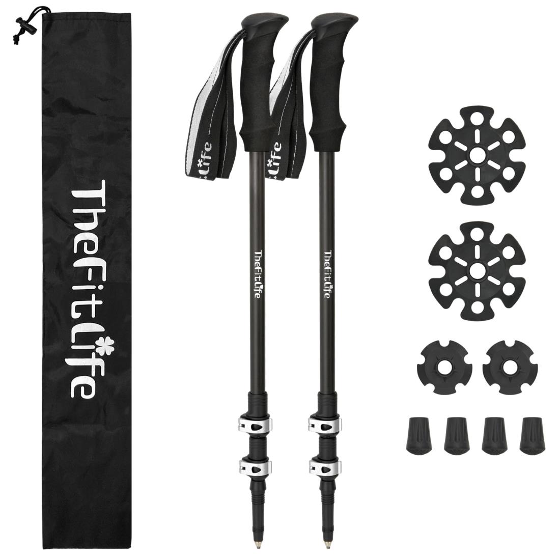 楽天市場】TheFitLife トレッキングポール カーボン 登山