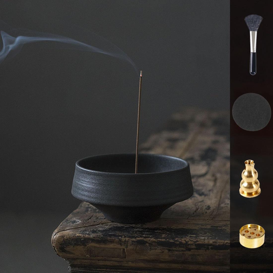 楽天市場】Nannlia 直径13cm お香立て おしゃれ 陶器製 香炉 線香立て