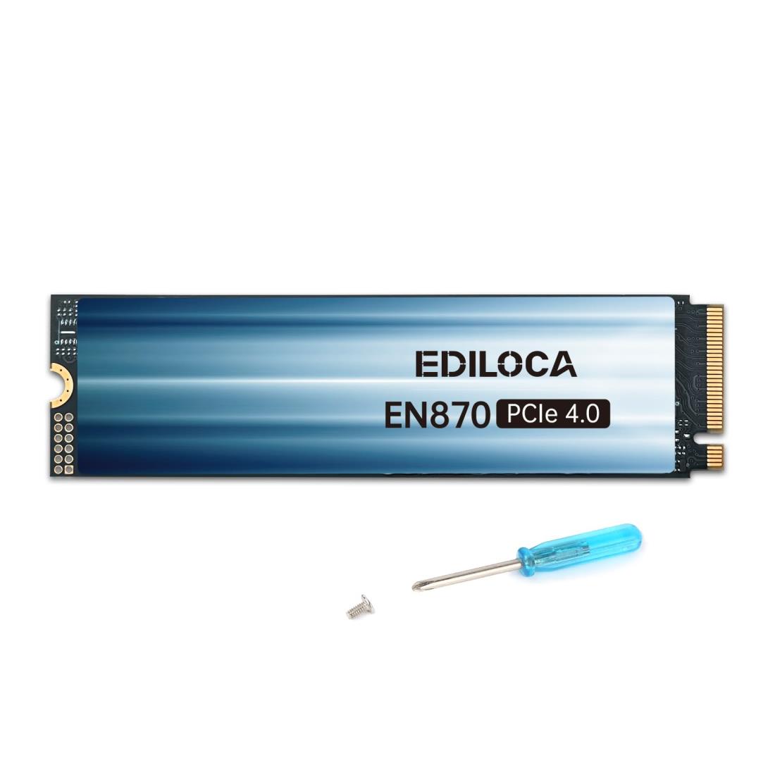 Ediloca EN870 SSD 4結核症 PCIe 4.0 NVMe M.2 2280 なおなお書き5動くこと突きとめる済み 最大限度読み込む: 7450MB/s 最大限度書き：6750MB/s 3D NAND TLC 内蔵SSD 活動的 SLC 現ナマ 5年