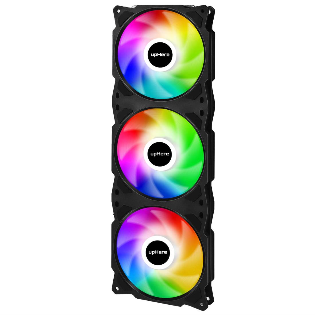 楽天市場】upHere PCケースファンx3基 虹色LED PWM 4PINコネクタ