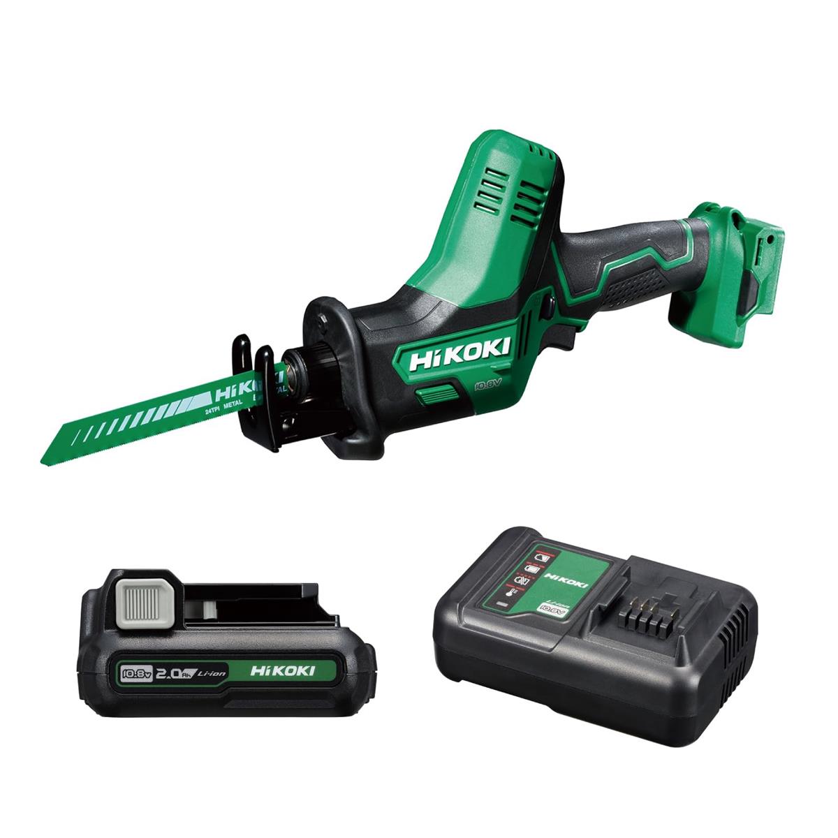 HiKOKI(ハイコーキ) 10.8V 申し受ける式 セーバソー レシプロソー CR12DA 2.0Ah乾電池・申し受ける器付 入れもの別売 CR12DA(BS)