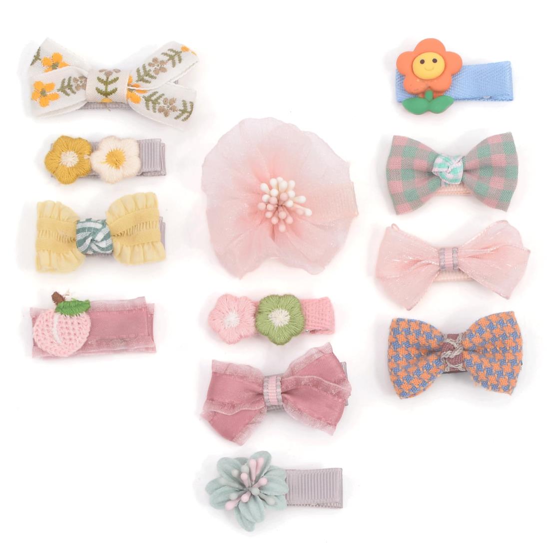 ❁小花クリップ❁ ベビーヘアピン　ベビーヘアクリップ　ベビーヘアゴム 楽天市場】BIANHUAN ベビー ヘアクリップ 赤ちゃん ヘアピン リボン