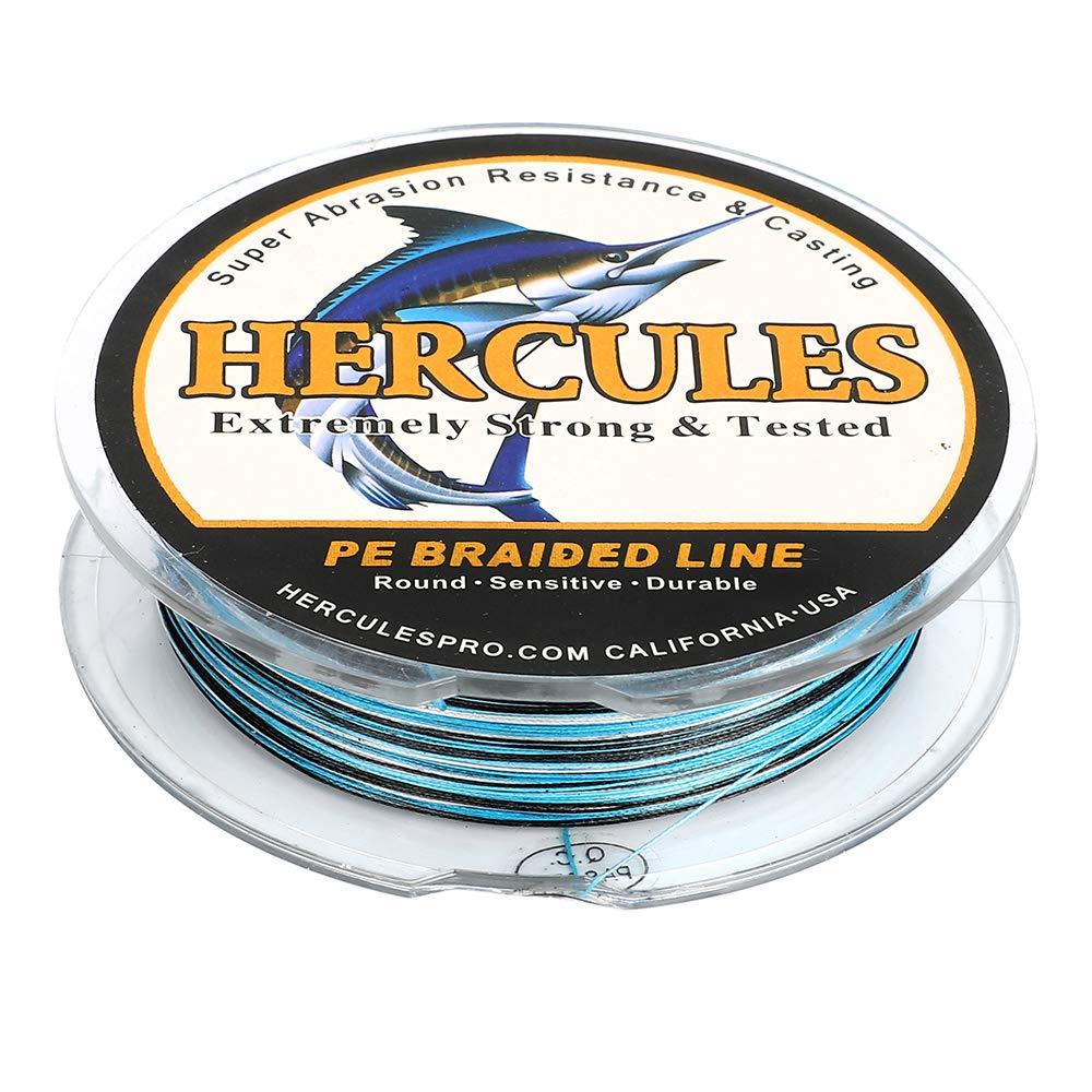 ヘラクレス(HERCULES) PEライン 8本編み 釣りライン 15色 遠投 X8 PE 釣り糸 コシが強い 高強度 高感度 釣り用 ライン 耐久性 汎用性 伸びない 投げ釣り アジング エギング 劣化しにくい 再利用可能 釣糸 8本撚り 糸 迷彩ブルー3号 150M (13.6kg/30lb/Φ0.28mm)画像