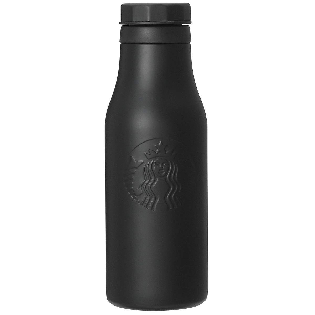 STARBUCKS スターバックス スタバ ステンレス ロゴボトル マット ブラック ホワイト 473ml タンブラー 食器 アジア 黒 白 エンボス加工 型押し グランデ シンプル ロゴ セイレン 女神 水筒 真空二重構造 誕生日 プレゼント画像
