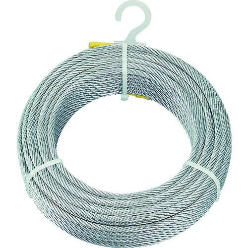 TRUSCO(トラスコ) メッキ付ワイヤーロープ Φ6mmX30m CWM-6S30 × 2巻 【ケース販売】|ECプライム