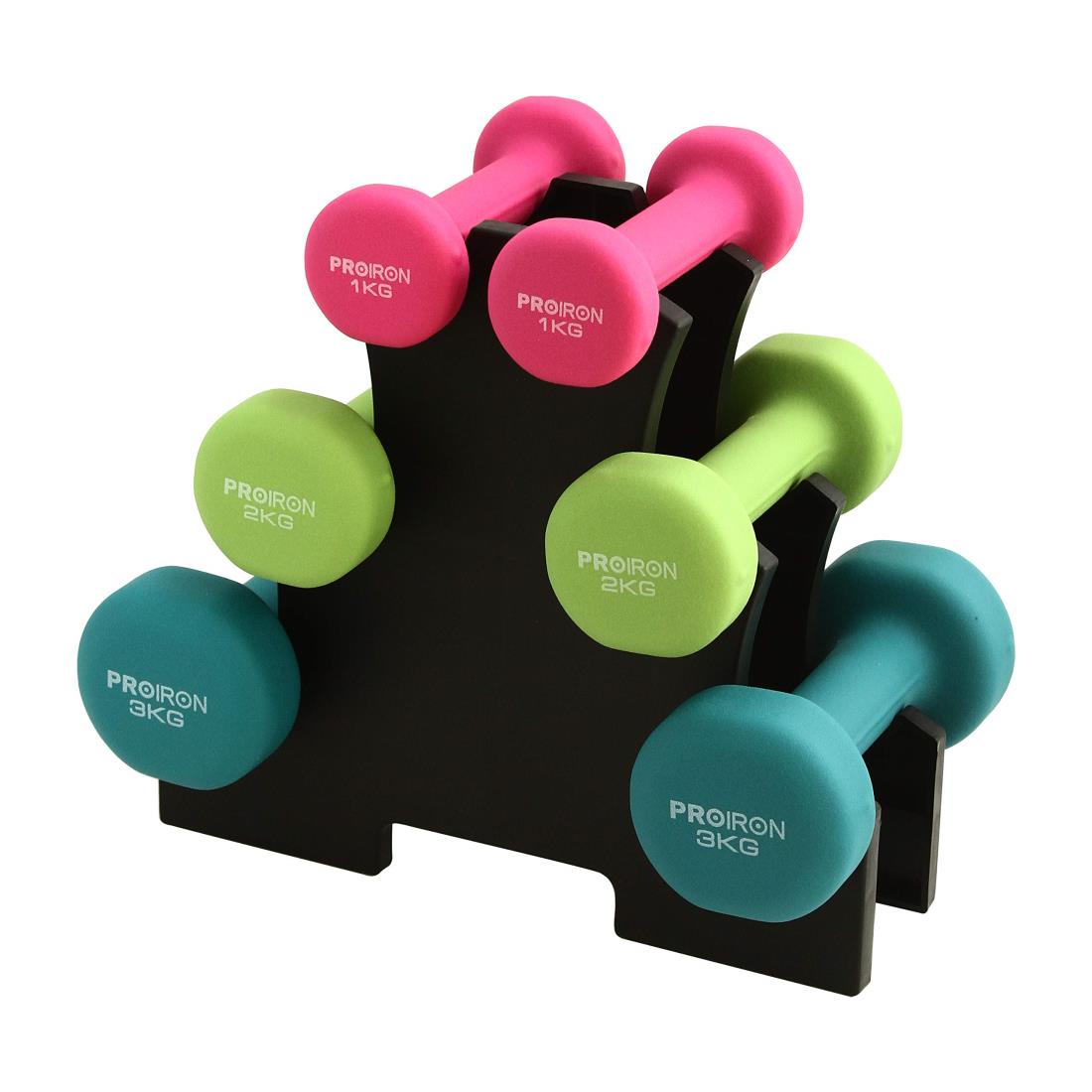 楽天市場】【送料無料】PROIRON ダンベルセット1kg 2kg 3kg 「2個