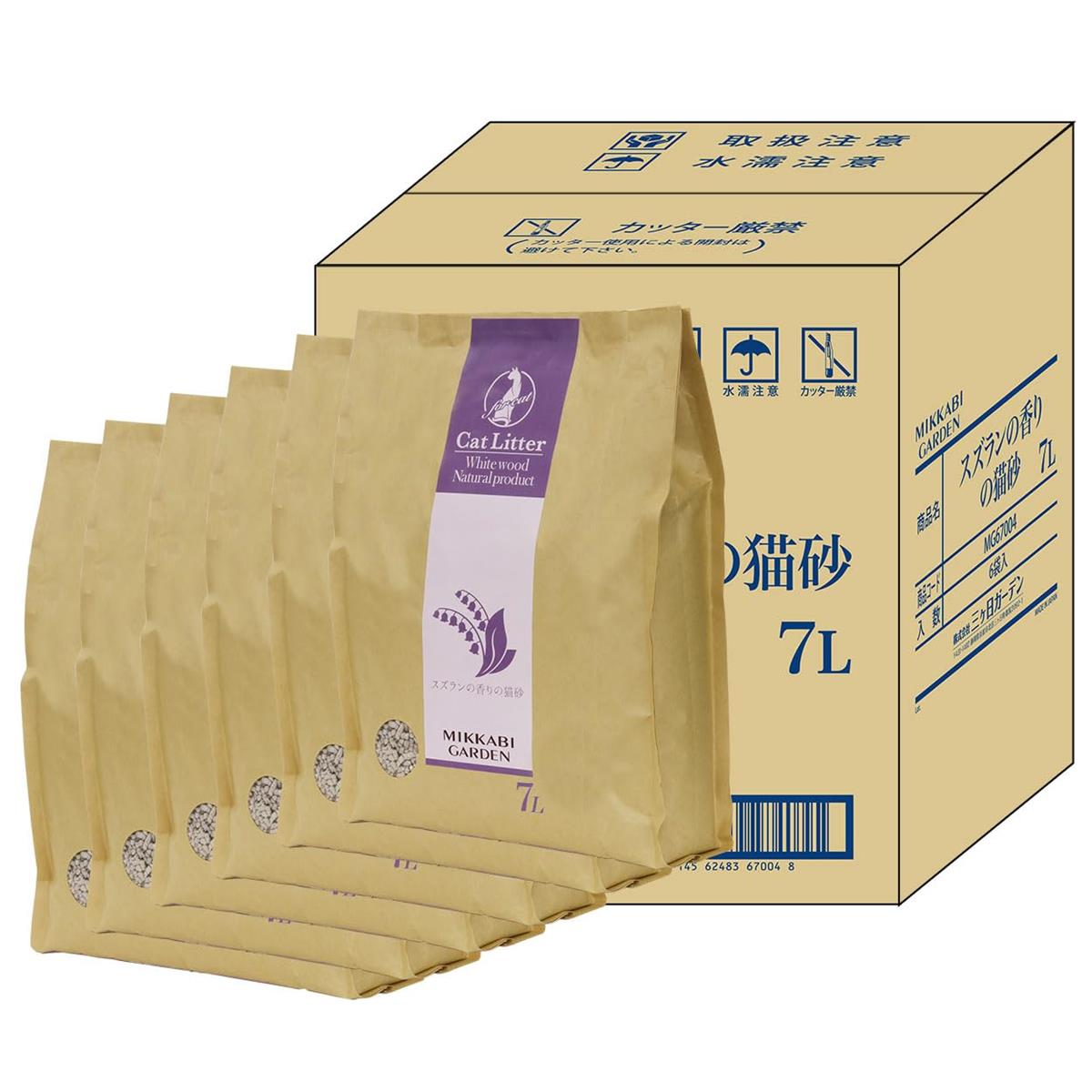 アドメイト (ADD. MATE) スズランの芳ばしさの猫砂 7L×6袋仕掛ける(入れもの売りわたす)