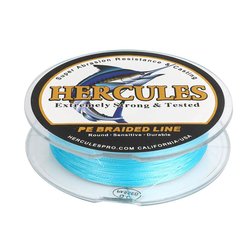 ヘラクレス(HERCULES) PEライン 4本編み 釣りライン 15色 遠投 X4 PE 釣り糸 コシが強い 高強度 高感度 釣り用 ライン 耐久性 汎用性 伸びない 投げ釣り アジング エギング 劣化しにくい 再利用可能 釣糸 4本撚り 糸 ブルー 1号 200M (6.8kg/15lb/Φ0.16mm)画像