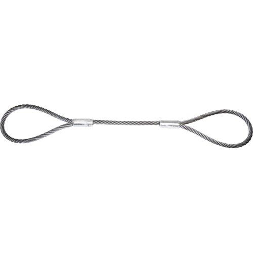 TRUSCO(トラスコ) ワイヤーロープスリング Aタイプ アルミロック 18mm×1m TWAL-18S1