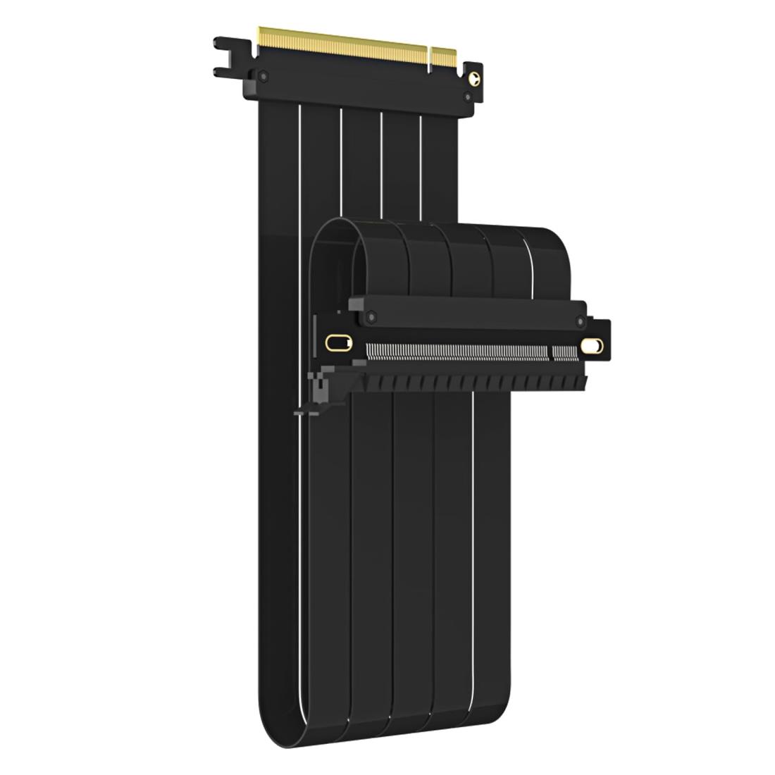 GLOTRENDS 600粍 PCIe 4.0 X16 Riser Cable (0-＞180 Degree)、RTX4090-RTX3060、RX7900、RX6950XT-RX6500XTなどのPCIE GEN 4.0 GPUと取り替えっこ性あり