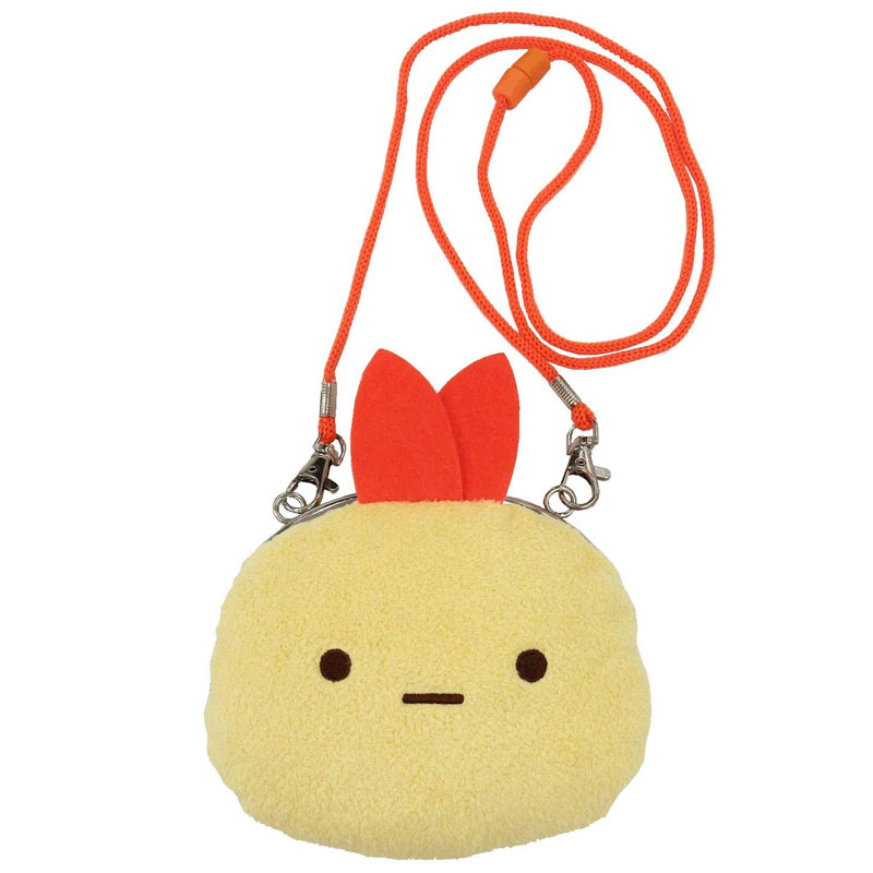 楽天市場 すみっコぐらし がま口 ネック パスポーチ えびふらいのしっぽ ネックポーチ ネックパース ポシェット 首からさげられる アクセサリーと雑貨のお店 Ecru