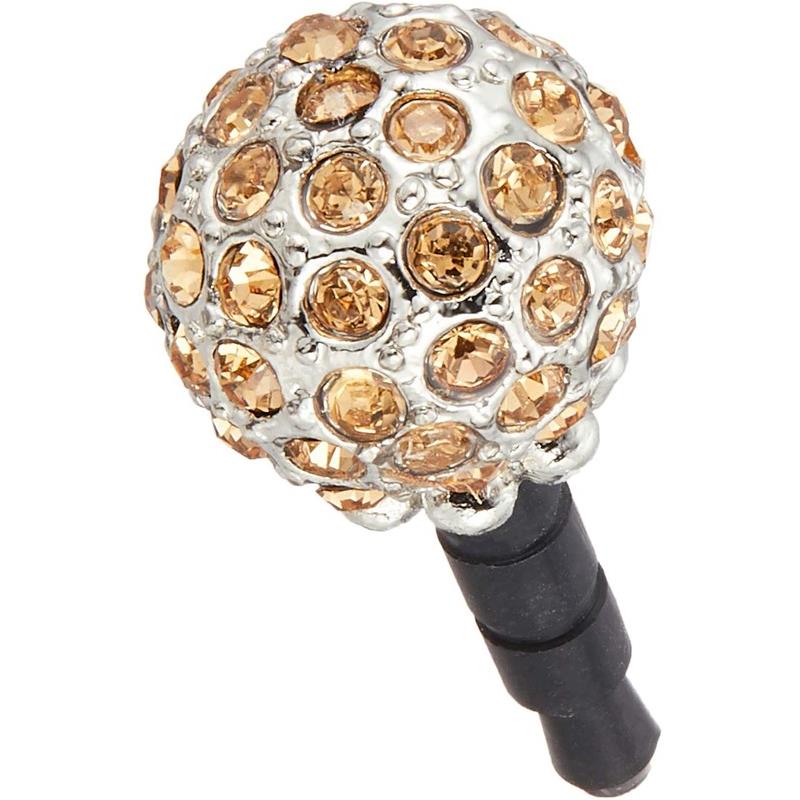 イヤフォンジャックピアス クリスタルボール型 キラキラ ラインストーン イヤホンジャック かわいい Teluguvision Com