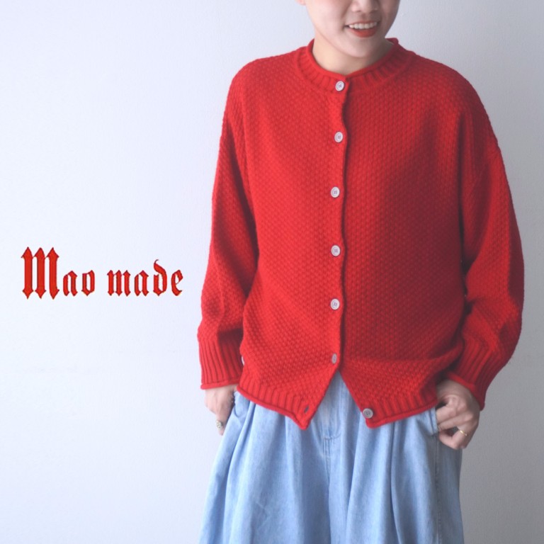 【20％オフ・大売り出し】マオメイド mao made ジレー 編み物 ティーシャツ 前後 2WAY 弗マン 衣袂 労働者の一団のど首 鹿の子編み ざっくり リネン 綿織物 麻 綿 2026年春夏の新色入荷