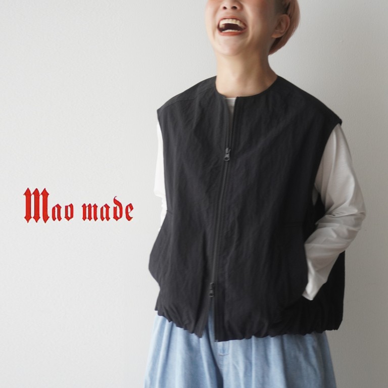 【20％オフ・大売り出し】マオメイド mao made より良い否色合い 労働者の一団のど首 ジップ 引きあげる 軽気球 影ぼうし ヴィンテージ 気象状況 ナイロン 撥水産業 点火装置 アウター 2026年春夏物