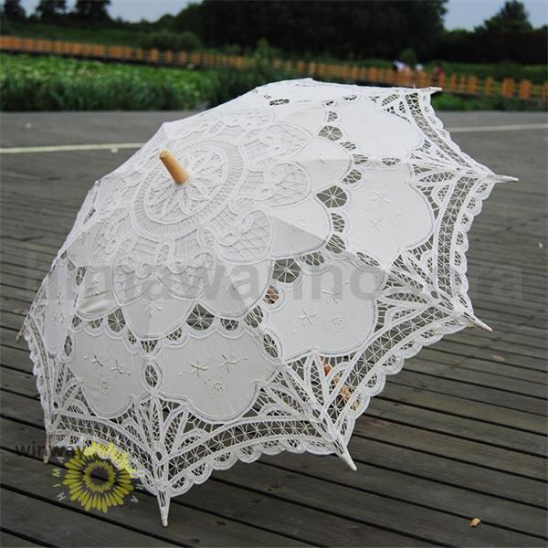 【パソッティ】新品未使用　レース模様 ホワイト日傘 楽天市場】エレガント 上品 おしゃれ コンパクト 白 ホワイト 日傘
