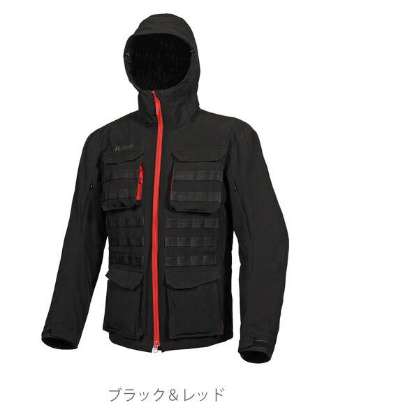 (LINEクーポン有)FJR-A215/BK&RD/M フラッグシップ(FLAGSHIP) バイク ジャケット リフレイムジャケット ブラック&レッド M FJR-A215 FJRA215/BK&RD/M