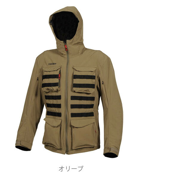 (LINEクーポン有)FJR-A215/OL/S フラッグシップ(FLAGSHIP) バイク ジャケット リフレイムジャケット オリーブ S FJR-A215 FJRA215/OL/S