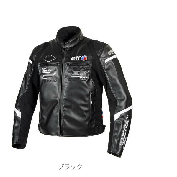 (LINEクーポン有)エルフ EJ-W120/BK/4L エルフ(elf) バイク用 ジャケット 秋冬モデル エヴォルツィオーネPUレザージャケット 4Lサイズ ブラック EJ-W120 EJW120/BK/4L