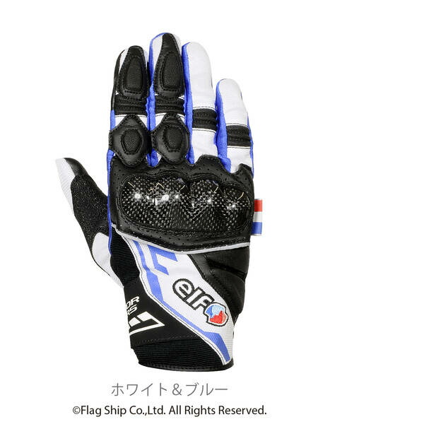 (LINEクーポン有)エルフ EG-S525/WH＆BL/S エルフ(ELF) EG-S525 ストラーダメッシュグローブ Sサイズ ホワイト＆ブルー EGS525WH＆BLS｜測定器・工具のイーデンキ