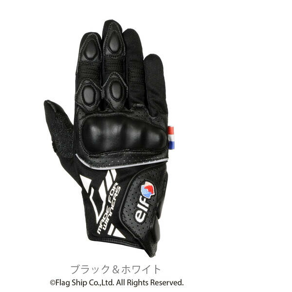 (LINEクーポン有)エルフ EG-S527/BK&WH/L エルフ(ELF) EG-S527 ネーロメッシュグローブ Lサイズ ブラック&ホワイト EGS527BK&WHL