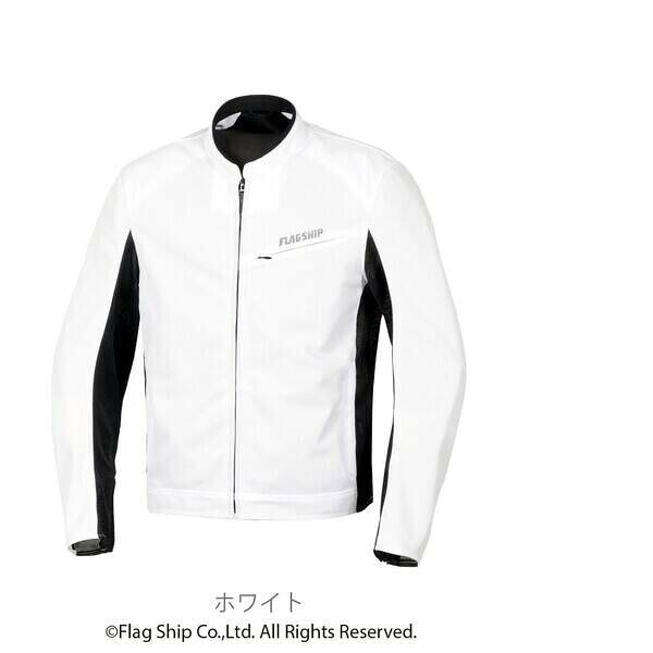 (LINEクーポン有)エルフ FJ-S221/WHITE/3L FLAGSHIP(フラッグシップ) FJ-S221 フラックスベントジャケット 3Lサイズ ホワイト FJS221WHITE3L