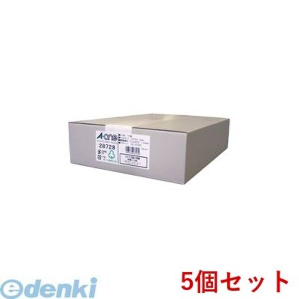 A-one エーワン 28728&times;5 【5個入】パソコンプリンタ＆ワープロラベルシール［プリンタ兼用］ NEC文豪3列 18面 500シート入｜測定器・工具のイーデンキ