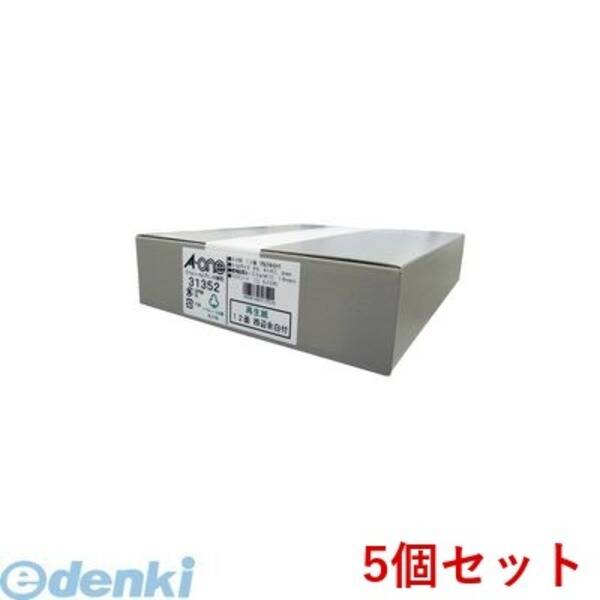 A-one エーワン 31352&times;5 【5個入】ラベルシール［プリンタ兼用］再生紙 A4 12面 四辺余白付 300シート入｜測定器・工具のイーデンキ