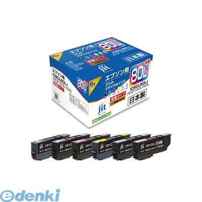ジット JIT-AE80L6P エプソン ＩＣ６ＣＬ８０Ｌ対応 リサイクルインク ＪＩＴ－ＡＥ８０Ｌ６Ｐ ６色入り 増量JITAE80L6P リサイクルインク エプソン
