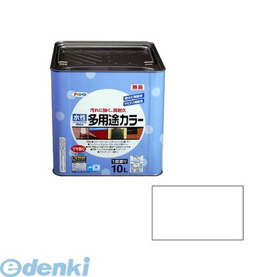 直送 代引不可・他メーカー同梱不可 アサヒペン 4970925461810 アサヒペン 水性多用途カラー １０Ｌ 白 AP 万能塗料 水性塗料