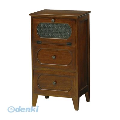 MCH-5183BR 直送 代引不可・他メーカー同梱不可 チェストMCH5183BR ブラウン 木製 リビング収納 アンティーク風 レトロ調チェスト キャビネット HAGIHARA モダン 北欧｜測定器・工具のイーデンキ