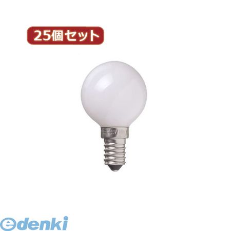 (LINEクーポン有)【個数：1個】 G401440WX25 直送 代引不可・同梱不可 YAZAWA 【25個セット】 ベビーボール球40WホワイトE14 照明器具 家電