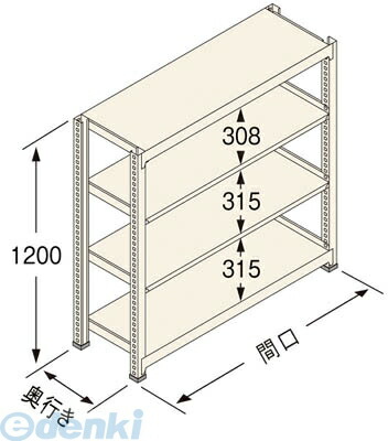 (LINEクーポン有)扶桑金属工業 GSN-K1212B4D 直送 代引不可・他メーカー同梱不可 グッシェルフＮＴ Ｋタイプ１５０ＫＧ GSNK1212B4D