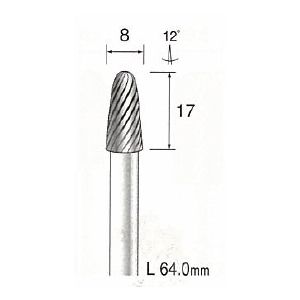 ミニター MINITOR BC4263 超硬カッター スパイラルカット φ８ BC-4263｜測定器・工具のイーデンキ