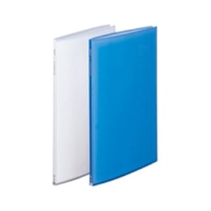 直送・代引不可 (業務用10セット) LIHITLAB クリアファイル/ポケットファイル 【B4/タテ型】 20ポケット 固定式 G3132-8 ブルー 別商品の同時注文不可