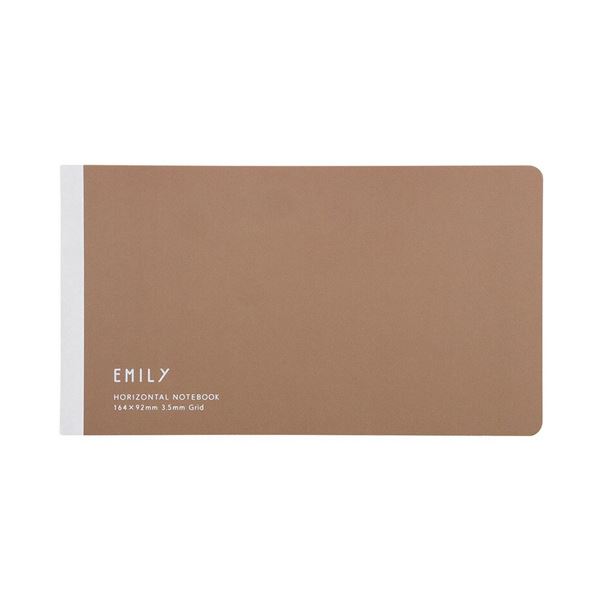 直送・代引不可 キングジムEMILy 横長ノート チャイロ EY9043-BR 1セット（5冊） 別商品の同時注文不可