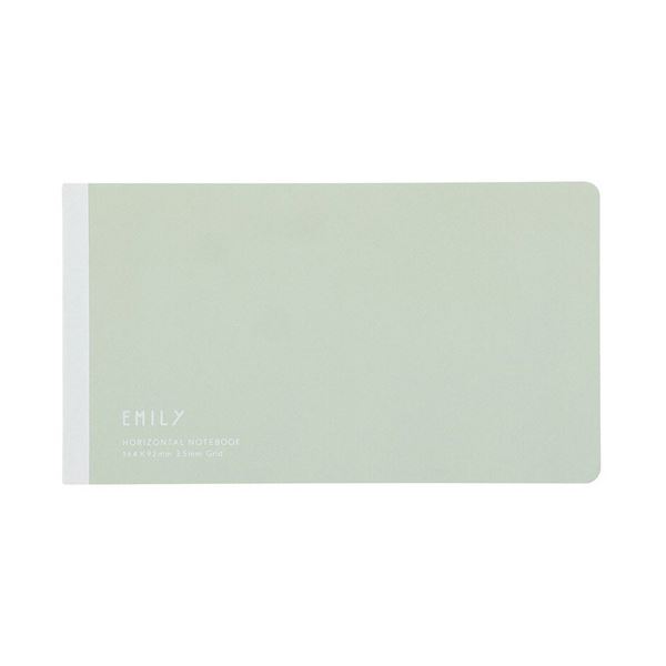 直送・代引不可 キングジムEMILy 横長ノート ペールグリーン EY9043-PG 1セット（5冊） 別商品の同時注文不可