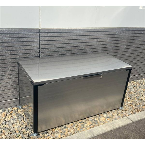 直送・代引不可 ゴミ箱 屋外 大型 ステンレス ダストボックス 【DST-1300BK】 完成品 400L【代引不可】 別商品の同時注文不可
