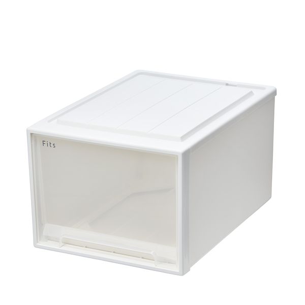 直送・代引不可 天馬 Fits フィッツケースクローゼット 幅39×奥行53×高さ30cm ホワイトクリア 53-39L 別商品の同時注文不可