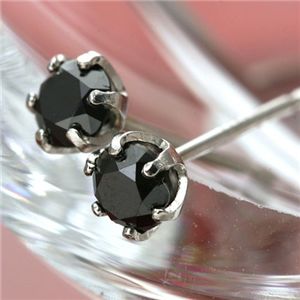 直送・代引不可PT900 計0.4ctブラックダイヤモンドピアス（プラチナ）161923別商品の同時注文不可