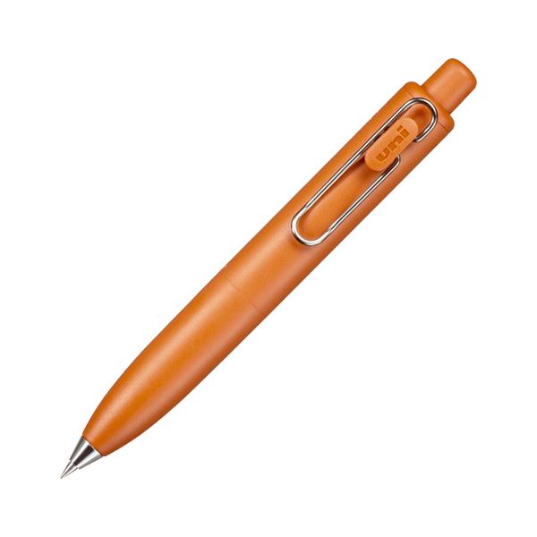 直送・代引不可 （まとめ） 三菱鉛筆ゲルインクボールペン ユニボール ワンP 0.38mm 黒 （軸色：みかん） UMNSP38.38 1本 【×10セット】 別商品の同時注文不可