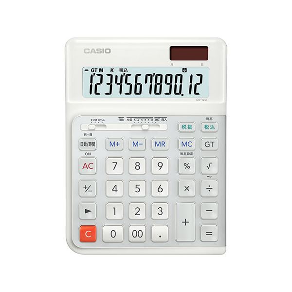 直送・代引不可 CASIO 人間工学電卓 デスクサイズ12桁 DE-12D-WE-N 別商品の同時注文不可