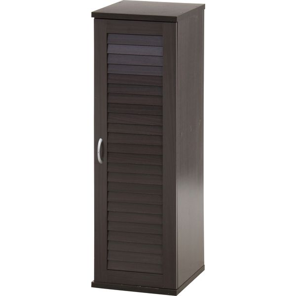 直送・代引不可 スリムシューズボックス ルーバー扉 BR ブラウン 組立品【代引不可】 別商品の同時注文不可
