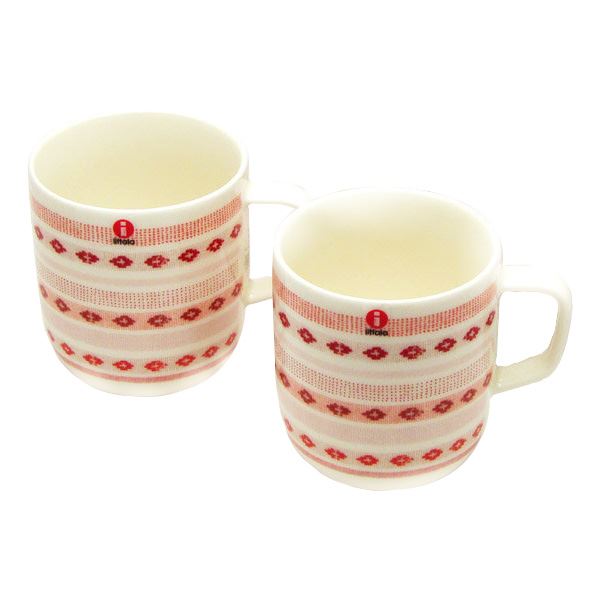 直送・代引不可 iittala Sarjaton (イッタラ サルヤトン) マグカップ 360ml ティッキ レッド（赤） ペアセット ギフトボックス入り　 別商品の同時注文不可