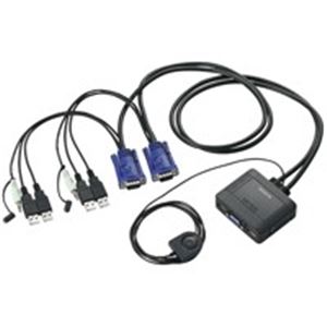 直送・代引不可 エレコム(ELECOM) パソコン切替器／KVM-KUS ブラック 別商品の同時注文不可