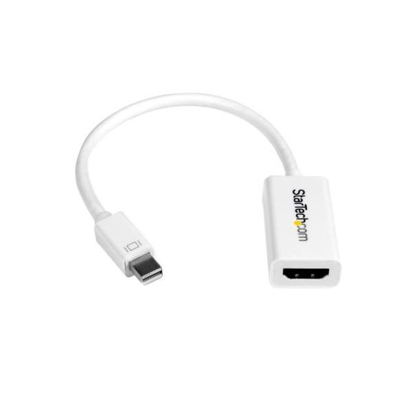 直送・代引不可 StarTech.com Mini DisplayPort-HDMI アクティブ変換アダプタ ミニディスプレイポート-HDMIオス／メス ホワイト MDP2HD4KSW 1個 別商品の同時注文不可