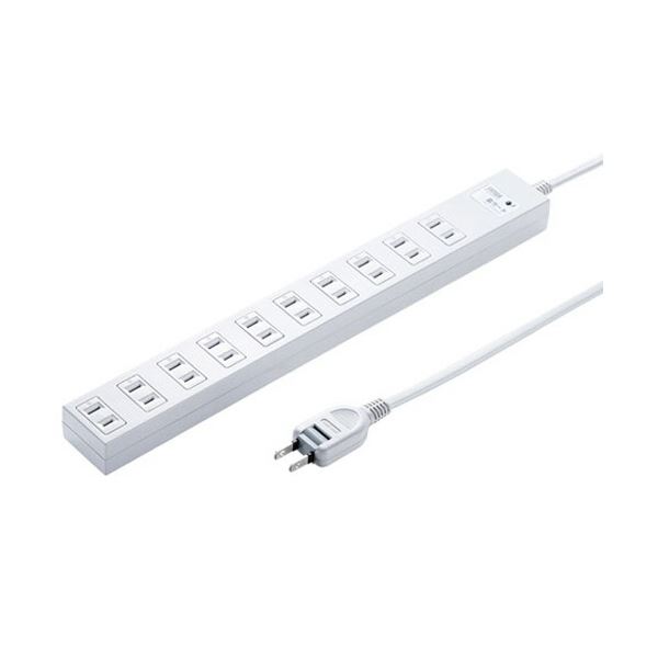 直送・代引不可 サンワサプライ雷ガードタップ 2P・10個口 5m TAP-SP217-5 1個 別商品の同時注文不可